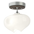 Hubbardton Forge 2022 Vintage Platinum Bronze Frosted Glass (FD) Ume 1-Light Semi-Flush