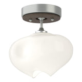 Hubbardton Forge 2022 Vintage Platinum Bronze Frosted Glass (FD) Ume 1-Light Semi-Flush