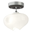 Hubbardton Forge 2022 Vintage Platinum Oil Rubbed Bronze Frosted Glass (FD) Ume 1-Light Semi-Flush