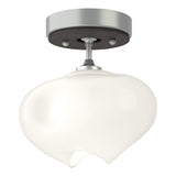 Hubbardton Forge 2022 Vintage Platinum Oil Rubbed Bronze Frosted Glass (FD) Ume 1-Light Semi-Flush