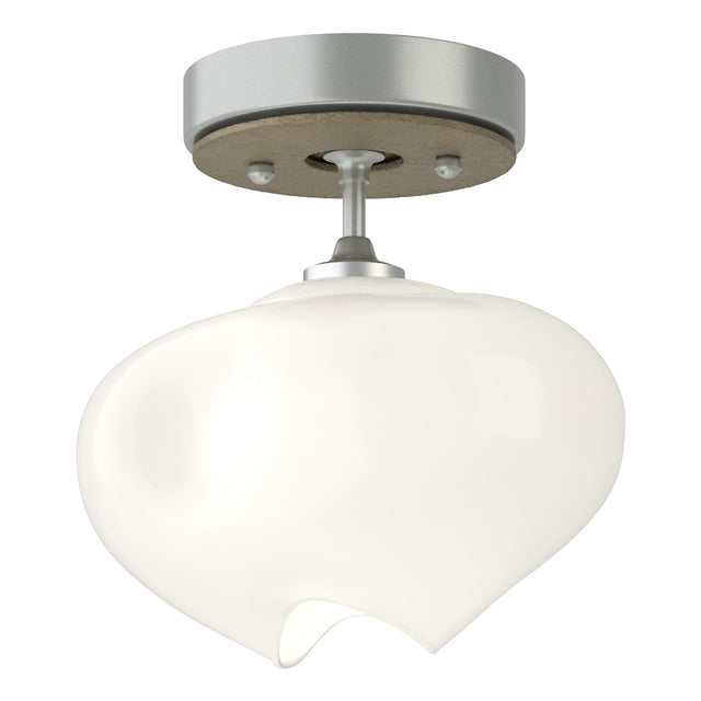 Hubbardton Forge 2022 Vintage Platinum Soft Gold Frosted Glass (FD) Ume 1-Light Semi-Flush