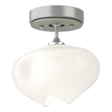 Hubbardton Forge 2022 Vintage Platinum Sterling Frosted Glass (FD) Ume 1-Light Semi-Flush