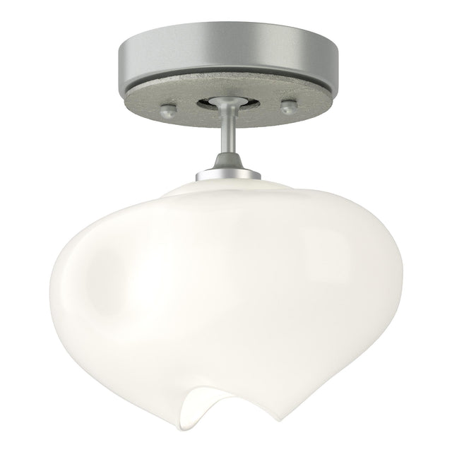 Hubbardton Forge 2022 Vintage Platinum Sterling Frosted Glass (FD) Ume 1-Light Semi-Flush