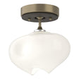 Hubbardton Forge 2022 Soft Gold Dark Smoke Frosted Glass (FD) Ume 1-Light Semi-Flush