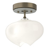 Hubbardton Forge 2022 Soft Gold Vintage Platinum Frosted Glass (FD) Ume 1-Light Semi-Flush