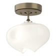 Hubbardton Forge 2022 Soft Gold Soft Gold Frosted Glass (FD) Ume 1-Light Semi-Flush