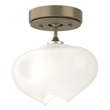 Hubbardton Forge 2022 Soft Gold Soft Gold Frosted Glass (FD) Ume 1-Light Semi-Flush
