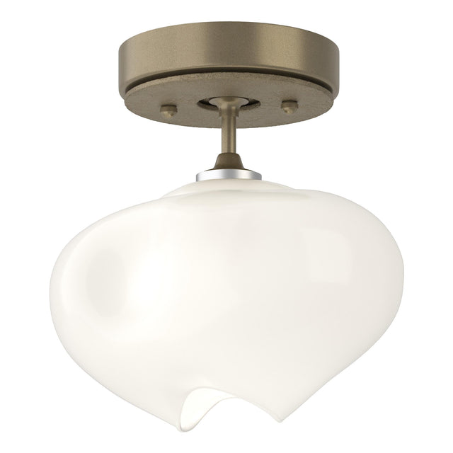 Hubbardton Forge 2022 Soft Gold Soft Gold Frosted Glass (FD) Ume 1-Light Semi-Flush