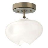 Hubbardton Forge 2022 Soft Gold Sterling Frosted Glass (FD) Ume 1-Light Semi-Flush