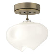 Hubbardton Forge 2022 Soft Gold Modern Brass Frosted Glass (FD) Ume 1-Light Semi-Flush
