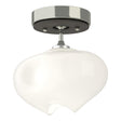 Hubbardton Forge 2022 Sterling Dark Smoke Frosted Glass (FD) Ume 1-Light Semi-Flush