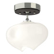 Hubbardton Forge 2022 Sterling Oil Rubbed Bronze Frosted Glass (FD) Ume 1-Light Semi-Flush
