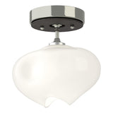 Hubbardton Forge 2022 Sterling Oil Rubbed Bronze Frosted Glass (FD) Ume 1-Light Semi-Flush