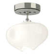Hubbardton Forge 2022 Sterling Vintage Platinum Frosted Glass (FD) Ume 1-Light Semi-Flush