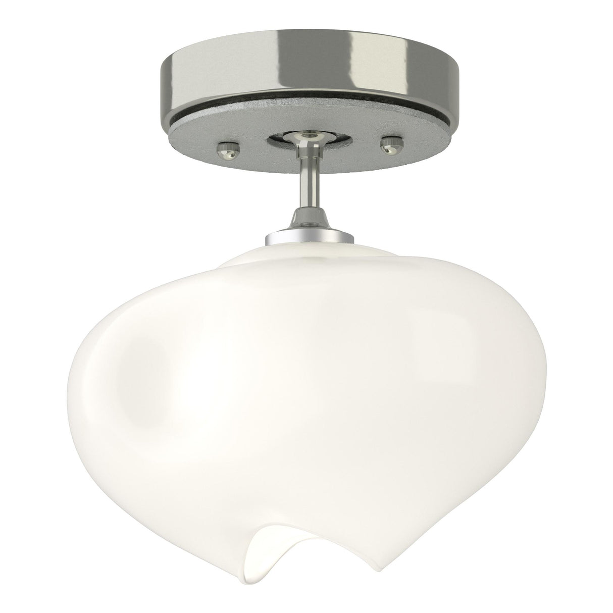 Hubbardton Forge 2022 Sterling Vintage Platinum Frosted Glass (FD) Ume 1-Light Semi-Flush