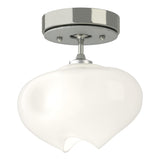Hubbardton Forge 2022 Sterling Vintage Platinum Frosted Glass (FD) Ume 1-Light Semi-Flush