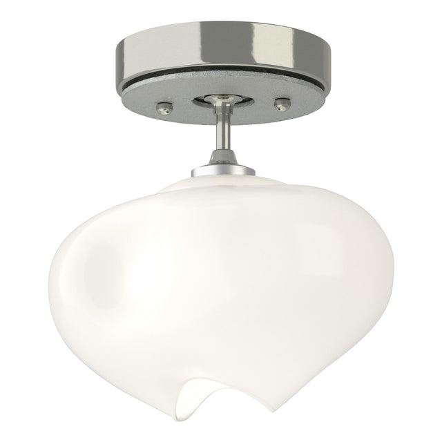 Hubbardton Forge 2022 Sterling Vintage Platinum Frosted Glass (FD) Ume 1-Light Semi-Flush