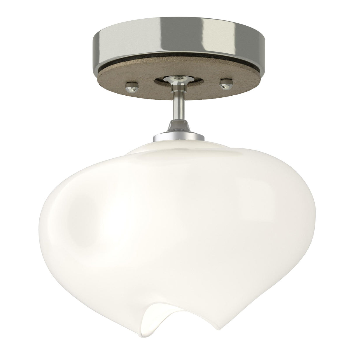 Hubbardton Forge 2022 Sterling Soft Gold Frosted Glass (FD) Ume 1-Light Semi-Flush
