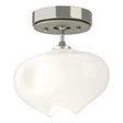 Hubbardton Forge 2022 Sterling Sterling Frosted Glass (FD) Ume 1-Light Semi-Flush