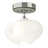 Hubbardton Forge 2022 Sterling Sterling Frosted Glass (FD) Ume 1-Light Semi-Flush