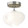 Hubbardton Forge 2022 Sterling Modern Brass Frosted Glass (FD) Ume 1-Light Semi-Flush