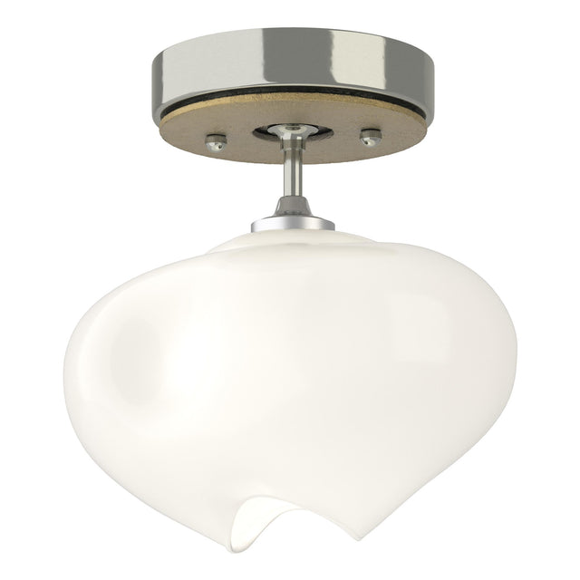 Hubbardton Forge 2022 Sterling Modern Brass Frosted Glass (FD) Ume 1-Light Semi-Flush