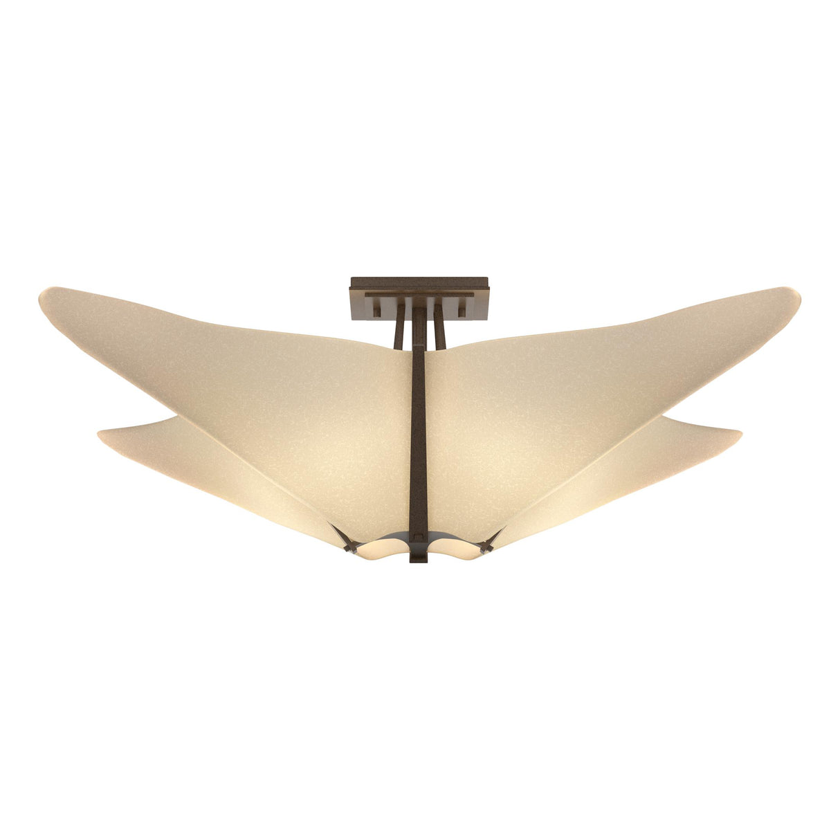 Hubbardton Forge 2011 Bronze Spun Frost (SH) Kirigami Semi-Flush