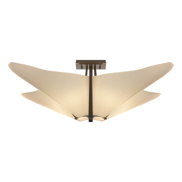 Hubbardton Forge 2011 Bronze Spun Frost (SH) Kirigami Semi-Flush
