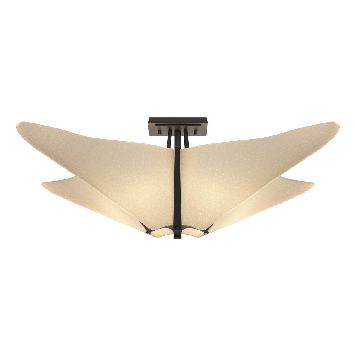 Hubbardton Forge 2011 Black Spun Frost (SH) Kirigami Semi-Flush