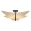 Hubbardton Forge 2011 Black Spun Frost (SH) Kirigami Semi-Flush