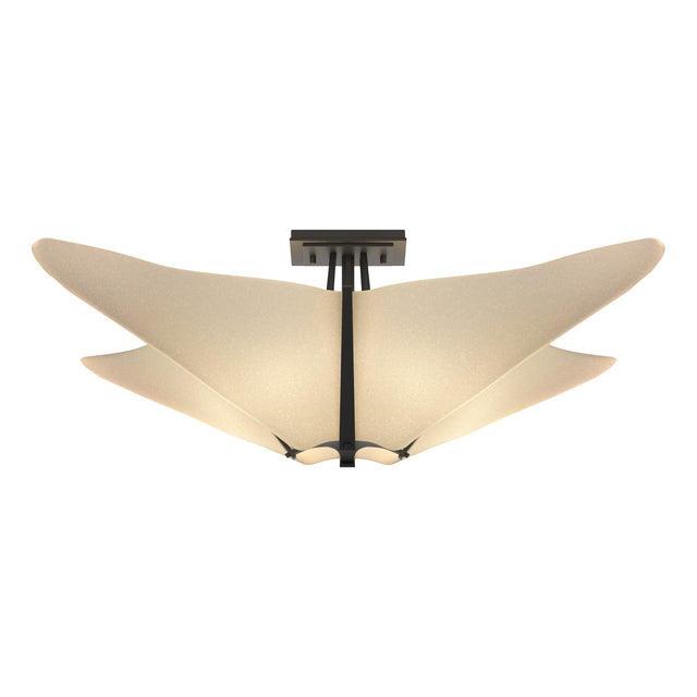 Hubbardton Forge 2011 Black Spun Frost (SH) Kirigami Semi-Flush