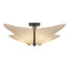 Hubbardton Forge 2011 Oil Rubbed Bronze Spun Frost (SH) Kirigami Semi-Flush