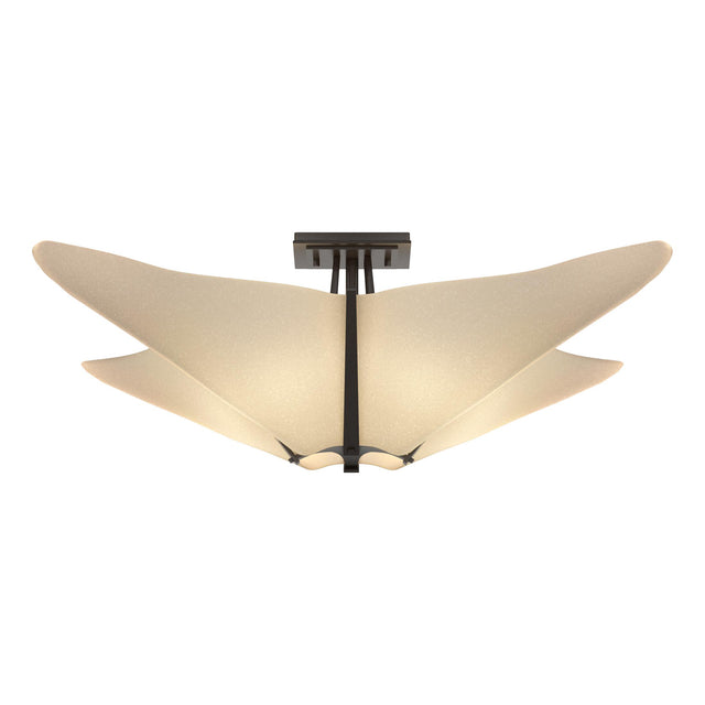 Hubbardton Forge 2011 Oil Rubbed Bronze Spun Frost (SH) Kirigami Semi-Flush