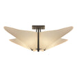 Hubbardton Forge 2011 Natural Iron Spun Frost (SH) Kirigami Semi-Flush