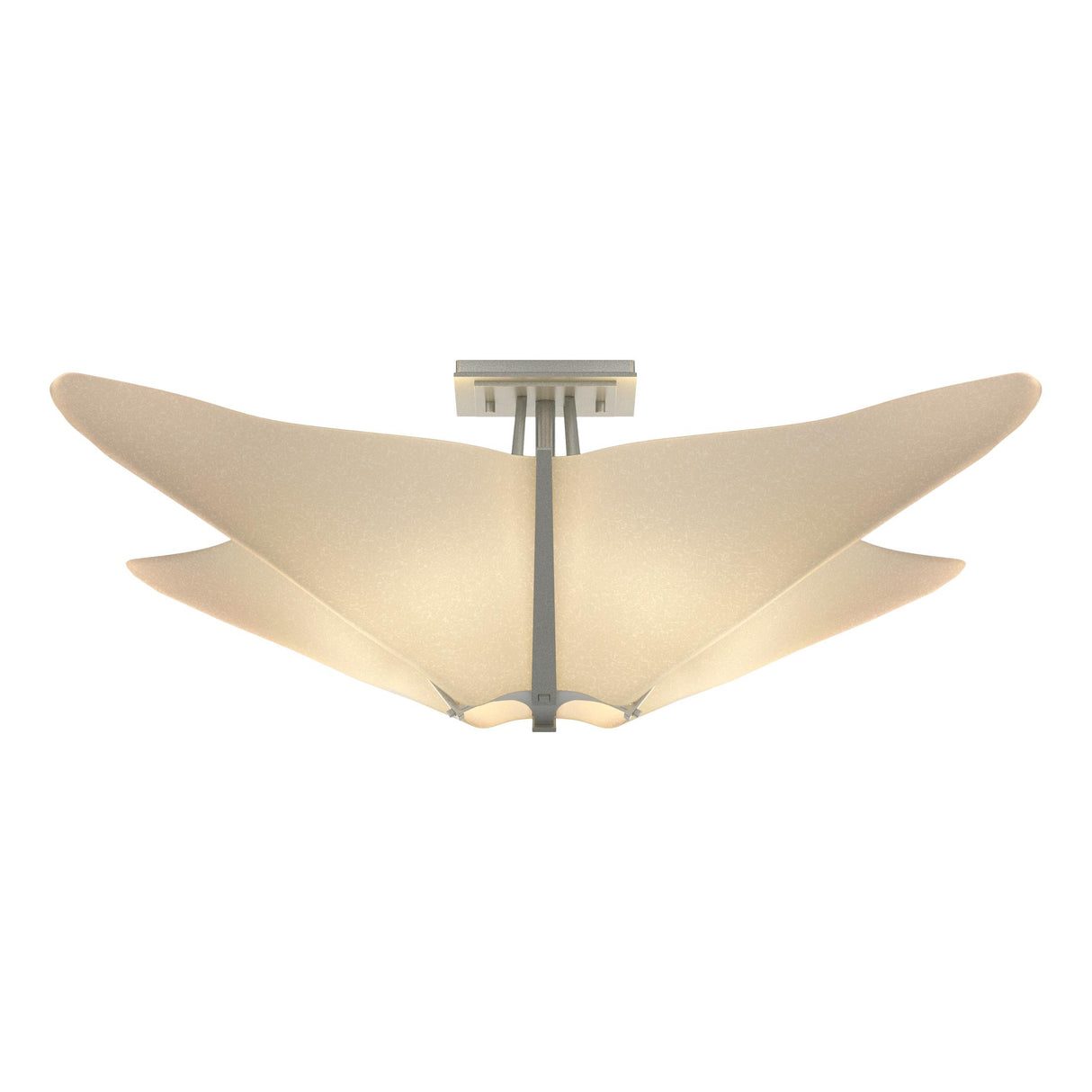 Hubbardton Forge 2011 Vintage Platinum Spun Frost (SH) Kirigami Semi-Flush