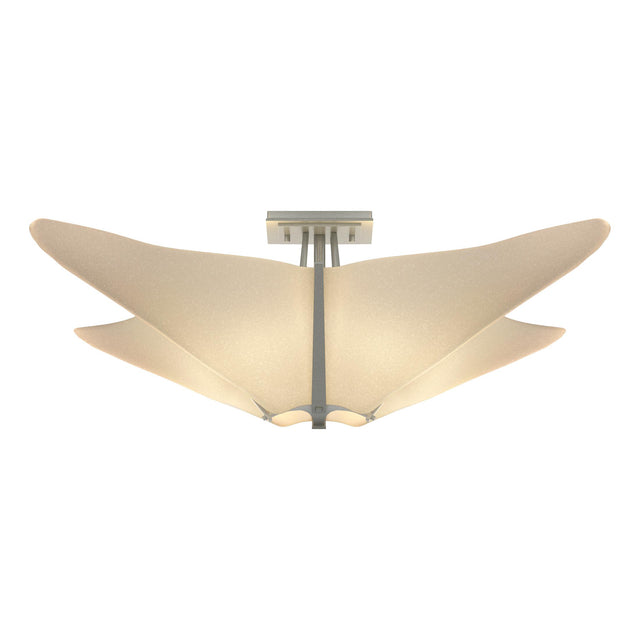 Hubbardton Forge 2011 Vintage Platinum Spun Frost (SH) Kirigami Semi-Flush