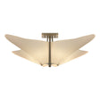 Hubbardton Forge 2011 Soft Gold Spun Frost (SH) Kirigami Semi-Flush