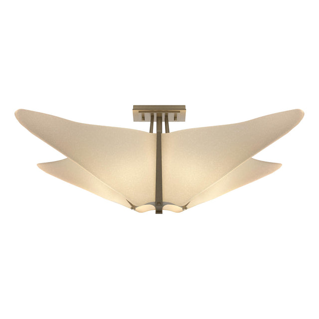 Hubbardton Forge 2011 Soft Gold Spun Frost (SH) Kirigami Semi-Flush