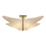 Hubbardton Forge 2011 Modern Brass Spun Frost (SH) Kirigami Semi-Flush