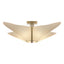 Hubbardton Forge 2011 Modern Brass Spun Frost (SH) Kirigami Semi-Flush