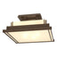 Hubbardton Forge 2004 Coastal Bronze White Art Glass (BB) Steppe Small Semi-Flush