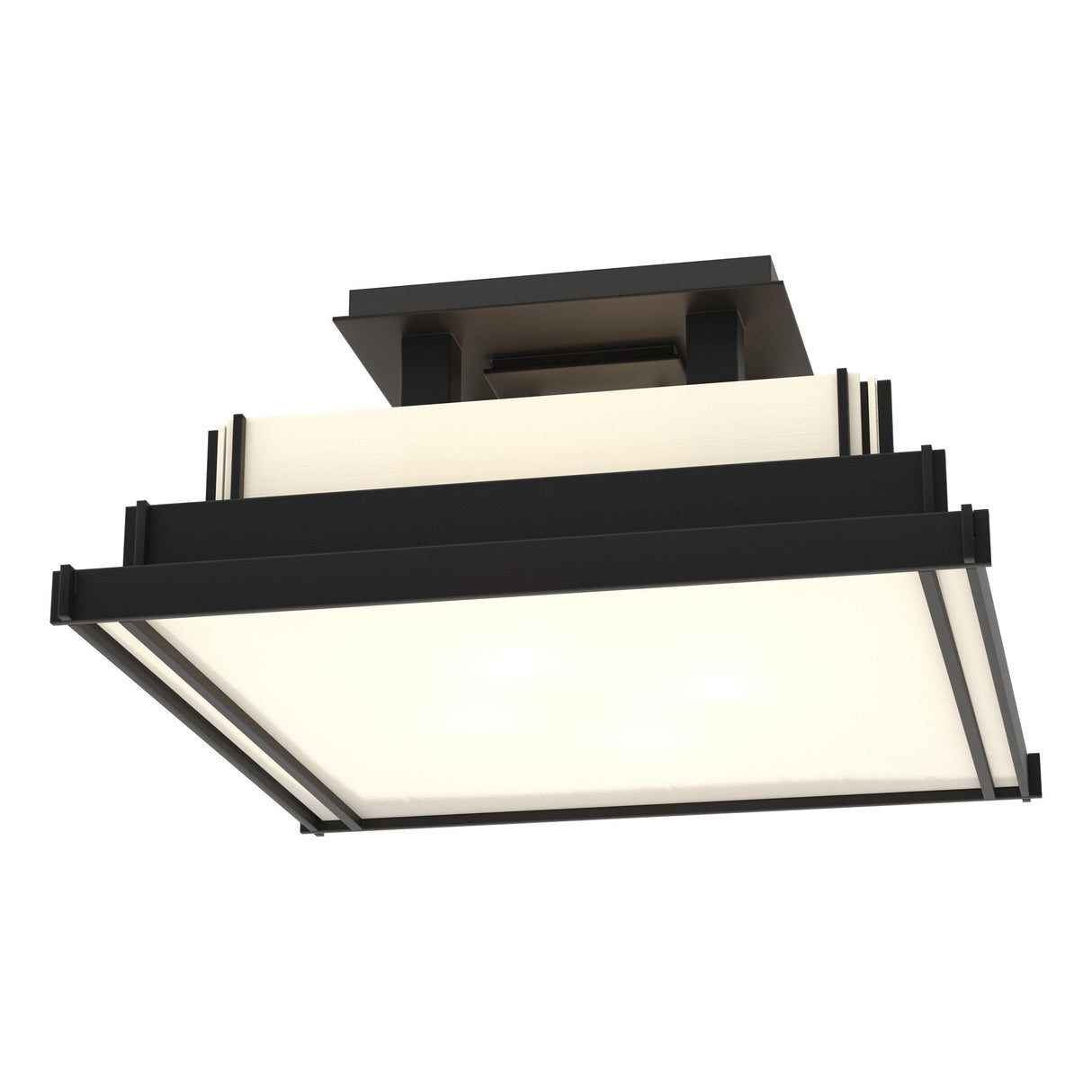 Hubbardton Forge 2004 Black Ivory Art Glass (CC) Steppe Small Semi-Flush