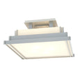 Hubbardton Forge 2004 Vintage Platinum Ivory Art Glass (CC) Steppe Small Semi-Flush