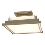 Hubbardton Forge 2004 Soft Gold Ivory Art Glass (CC) Steppe Small Semi-Flush