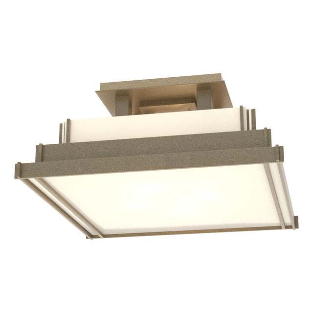 Hubbardton Forge 2004 Soft Gold Ivory Art Glass (CC) Steppe Small Semi-Flush