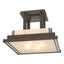 Hubbardton Forge 2004 Coastal Dark Smoke Ivory Art Glass (CC) Steppe Large Semi-Flush