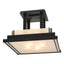 Hubbardton Forge 2004 Black Ivory Art Glass (CC) Steppe Large Semi-Flush
