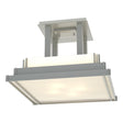 Hubbardton Forge 2004 Vintage Platinum White Art Glass (BB) Steppe Large Semi-Flush