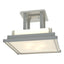 Hubbardton Forge 2004 Vintage Platinum White Art Glass (BB) Steppe Large Semi-Flush
