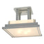 Hubbardton Forge 2004 Vintage Platinum Ivory Art Glass (CC) Steppe Large Semi-Flush